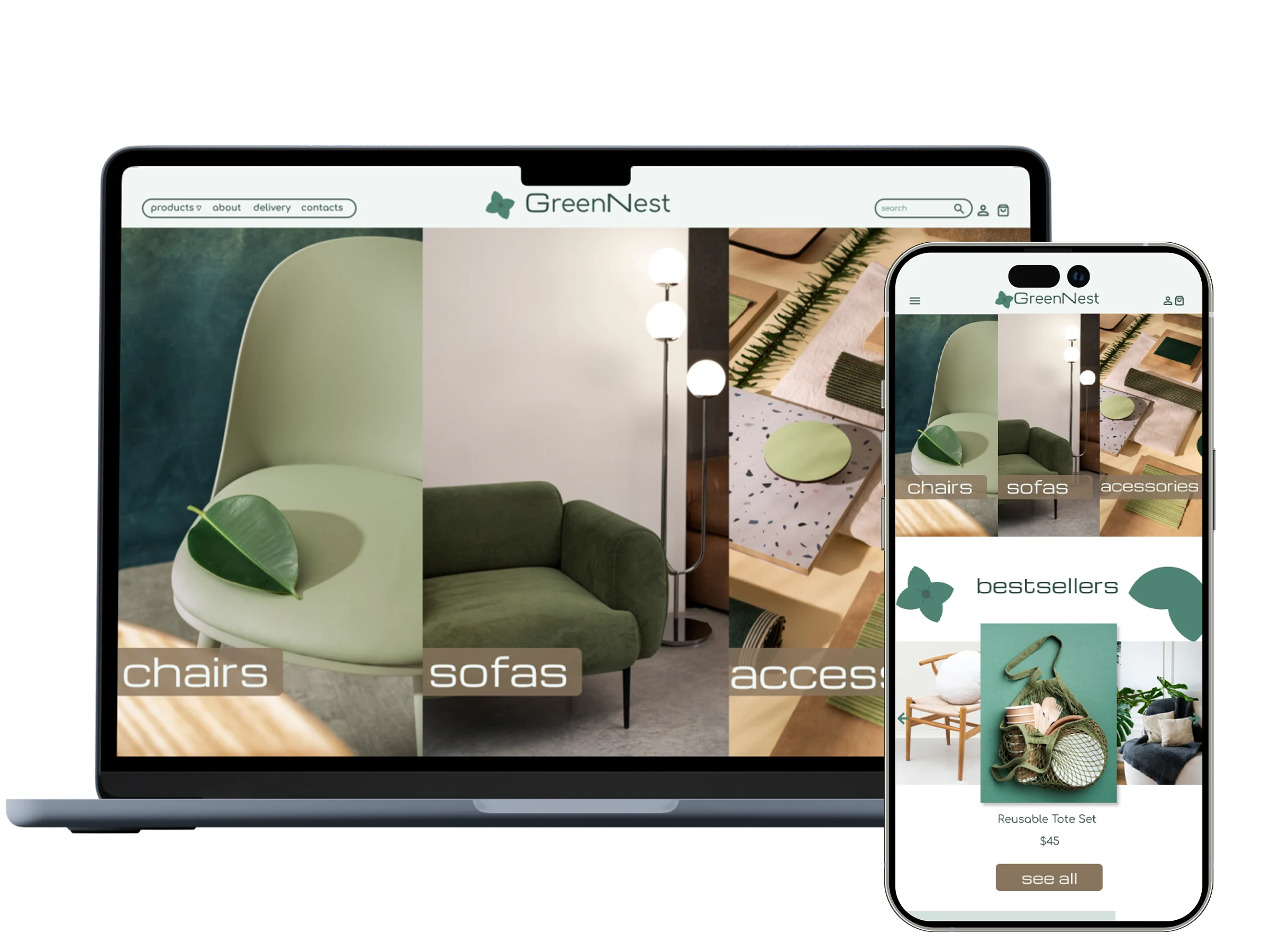 GreenNest mockup